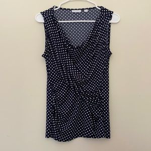 NY & Co Polka-Dot Blouse